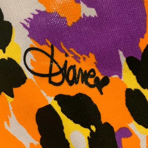 DVF leopard coated shopper tote or beach bag - Picture 2 of 7